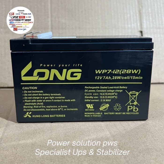 FZ99 Aki Battery LONG WP7-12 28W WPS7-12 12V 7Ah Accu Aki UPS APC original
