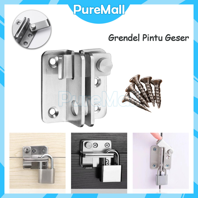 Kunci Slot Mini Pintu Geser / Skunci Geser Pintu / Gembok Kunci Pintu