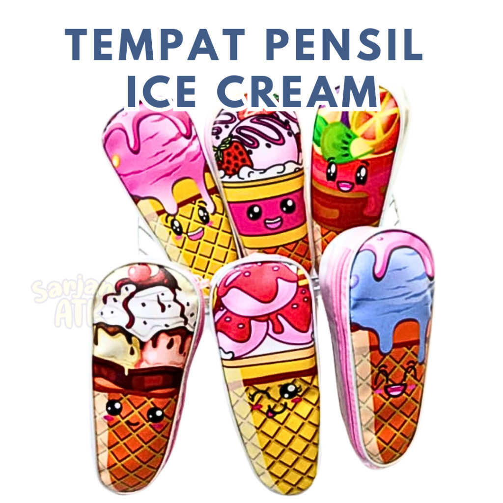 

Tempat Pensil Resleting Karakter Lucu / Tempat Pensil Funcy Ice Cream