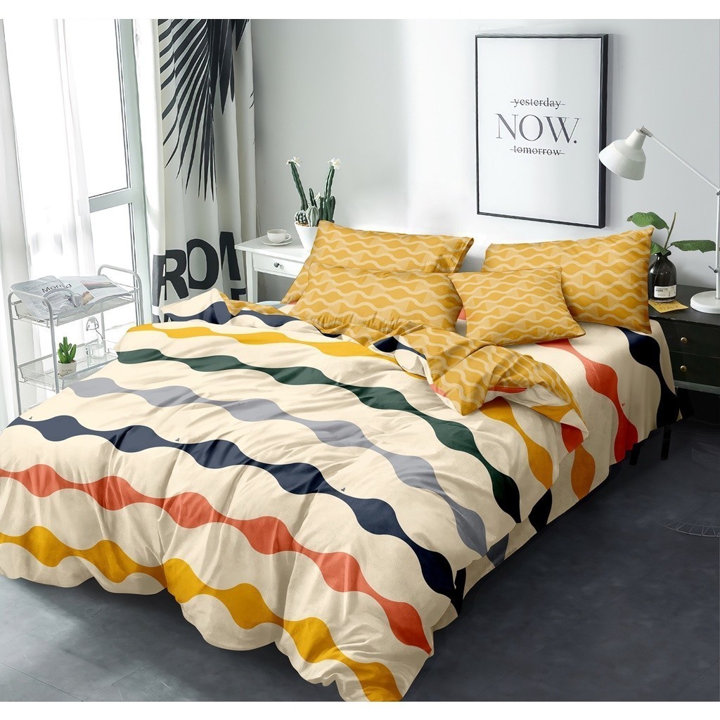 Internal - Bed Cover Set Queen 160x200 Tinggi 25 Fitted - Marena