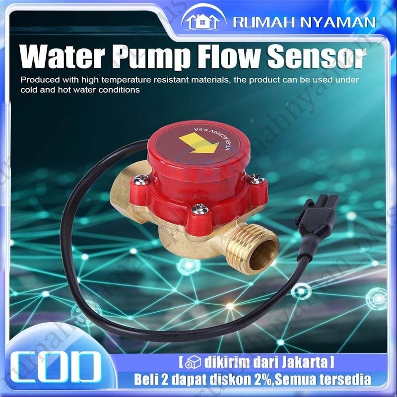 Pompa Otomatis Booster Dorong / Saklar Aliran Air merk Flow Switch 1” x 3/4” atau 1” x 1/2” Alat Oto