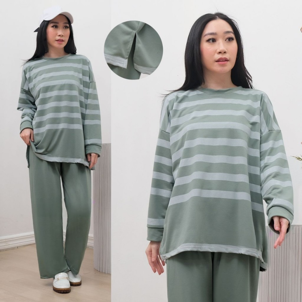 CASHA - ZSO FASHION WANITA WINA / ONESET OVERSIZE TUKKEY / Kasual Set Wanita Kekinian / OOTD One Set