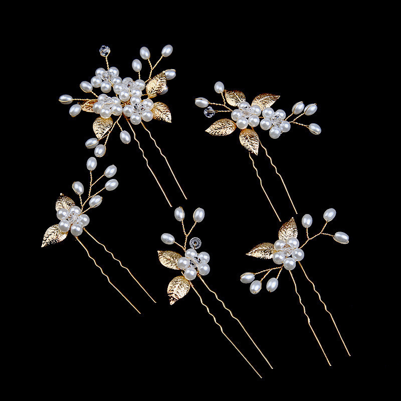 COD Jepit Rambut Pengantin Jepit Rambut Bunga Mutiara Buatan Tangan Hiasan Kepala Rambut Melingkar G