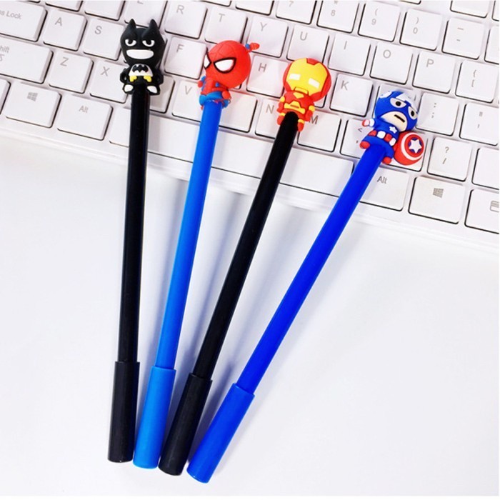 

Pulpen Pena Alat Tulis Tinta Pen Gel Karakter Lucu Superhero