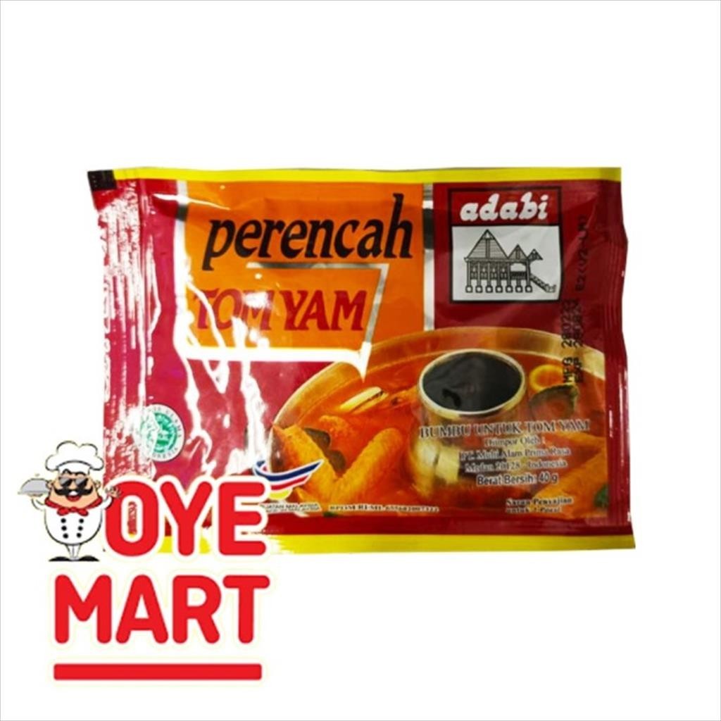 

ADABI PERENCAH BUMBU TOMYAM 40G / BUMBU TOMYAM INSTAN 40G