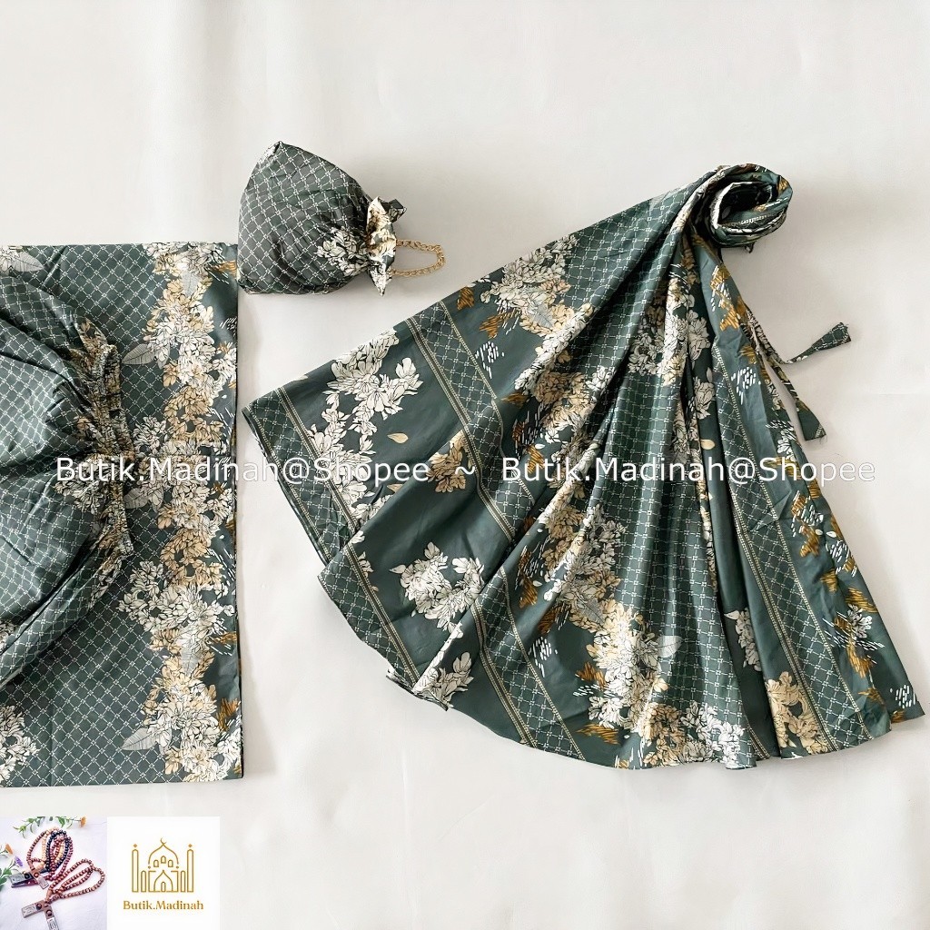 MUKENA DEWASA AZURA HASYA 2IN1 RESLETING TRAVEL KATUN MOTIF--MUKENA KEKINIAN