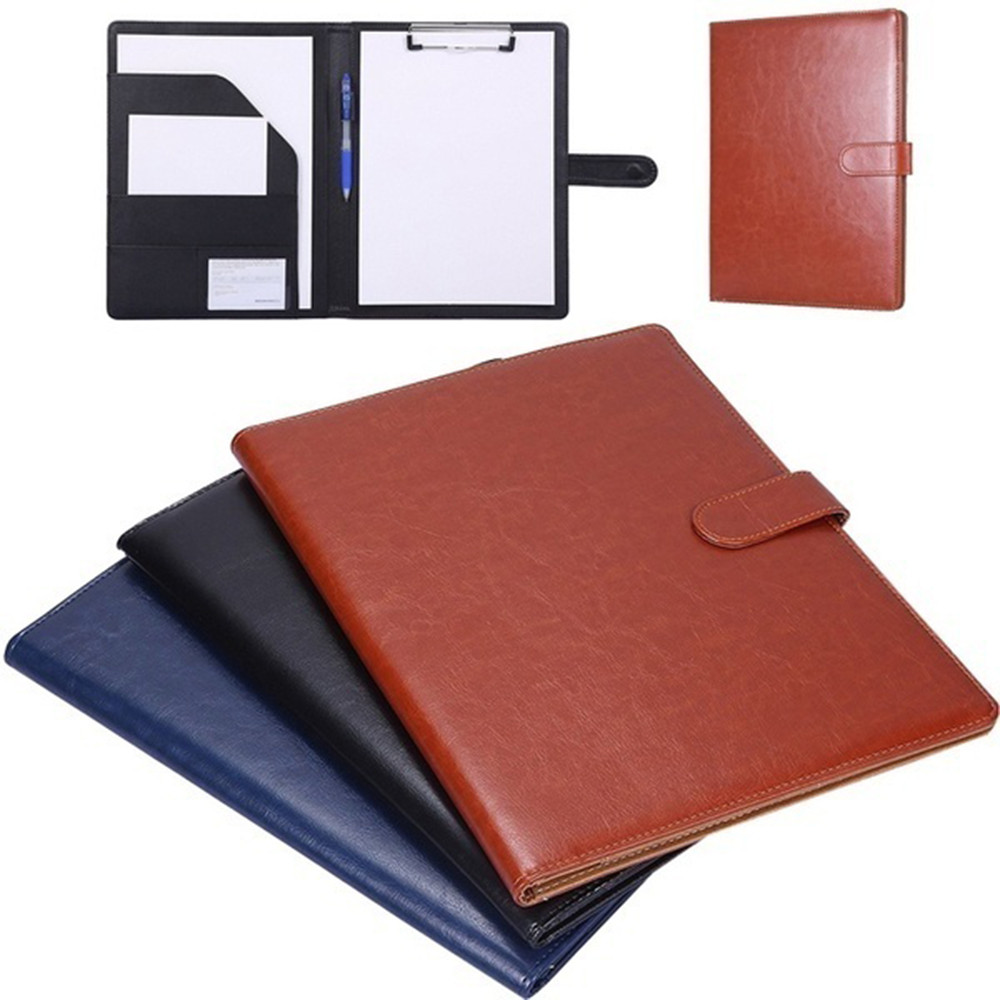 

Multifunctional A4 Conference Folder Business Stationery Folder Leather Contract File Folders Bill Organizer Document Holder