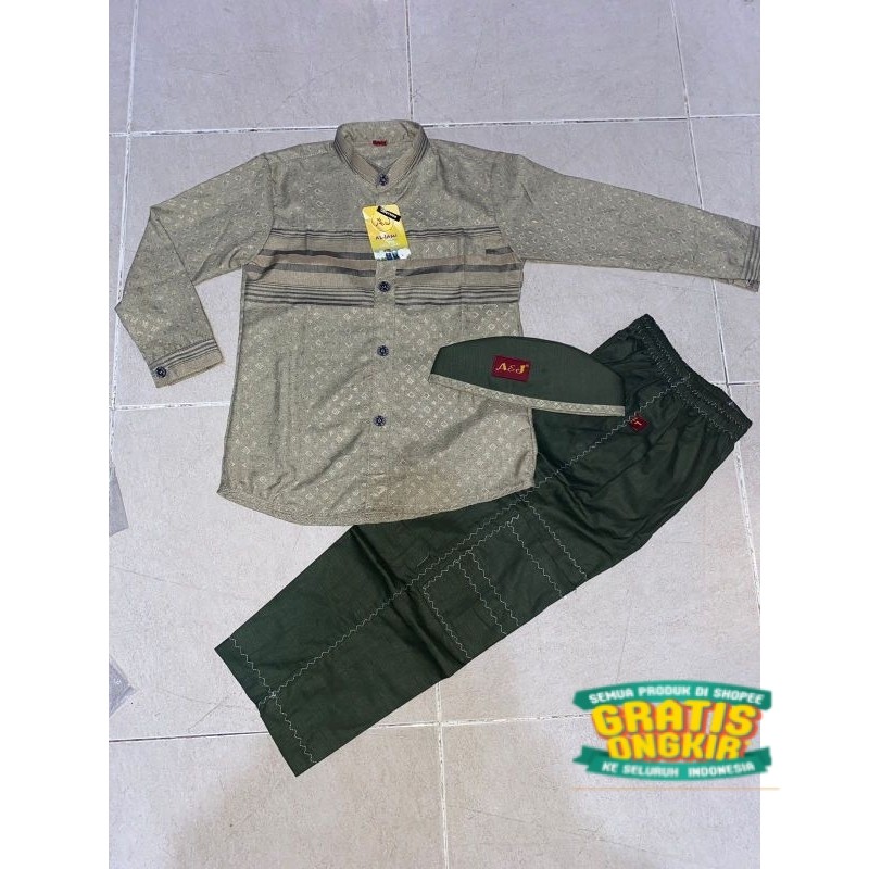 Setelan Koko anak Cardinal Aljami lengan panjang / Setelan Koko anak Cardinal aj / Koko anak lengan 