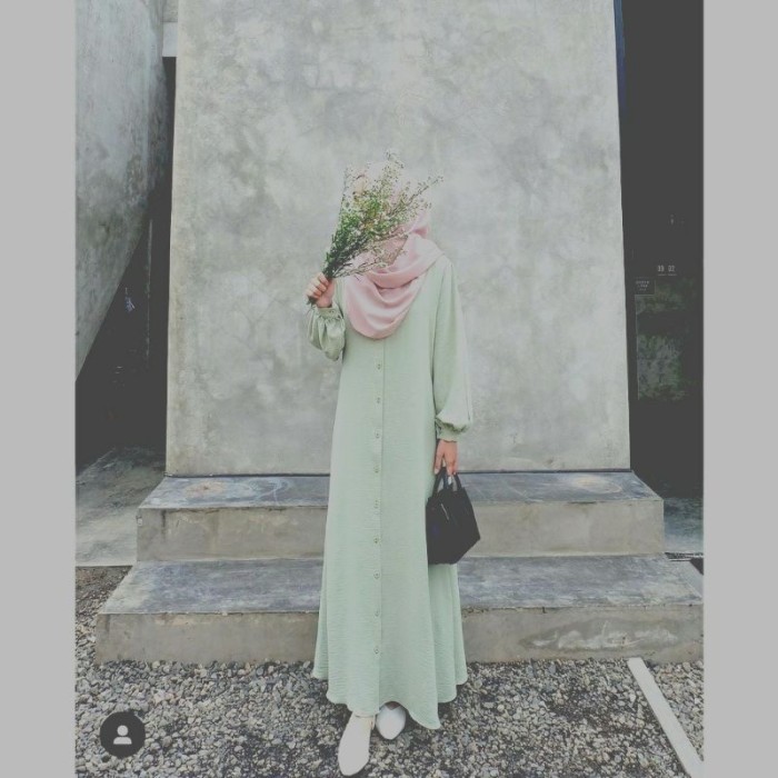 COUNTI GAMIS POLOS CRINKLE AIR FLOW - DRESS FULL KANCING - Mocca Cream