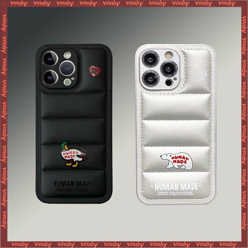 Trend fashion human made classics Graffiti label Down jacket Phone Case Suitable for IPhone16 16Pro 