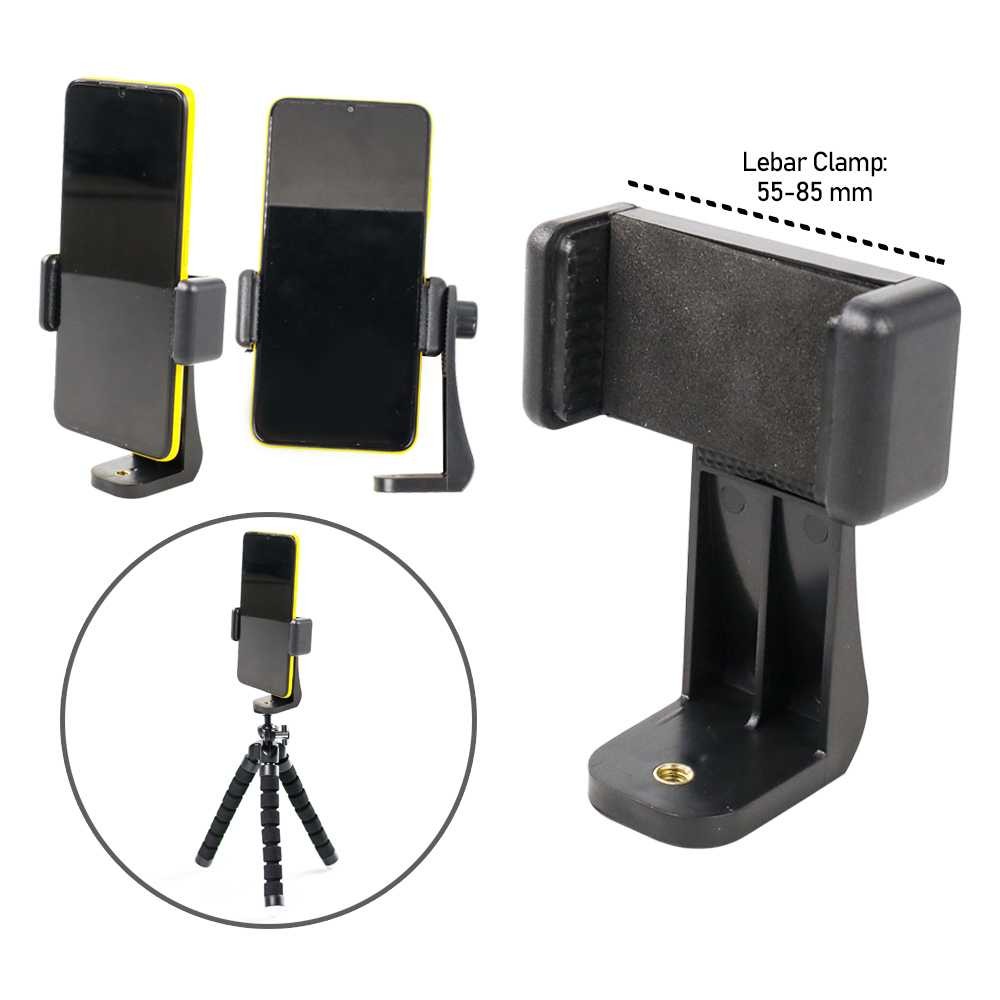 Smartphone Clamp Bracket Holder HP Mount Tripod Monopod / Tripod Mount Smartphone HP Holder Bracket 