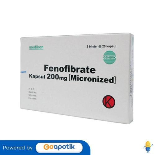 Fenofibrate Medikon 200 Mg Box 40 Kapsul