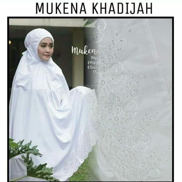 Mukena Khadijah Katun Mikro Adem warna Putih, Mukena Tearu - Lavender