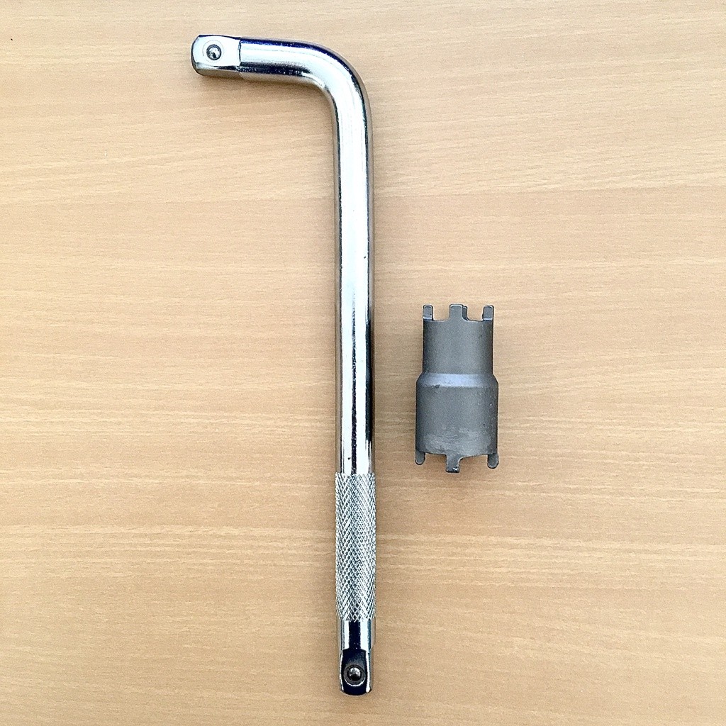 Paket Double Crown Kunci Mahkota Ganda + Kopling Gagang Sok L 1/2"