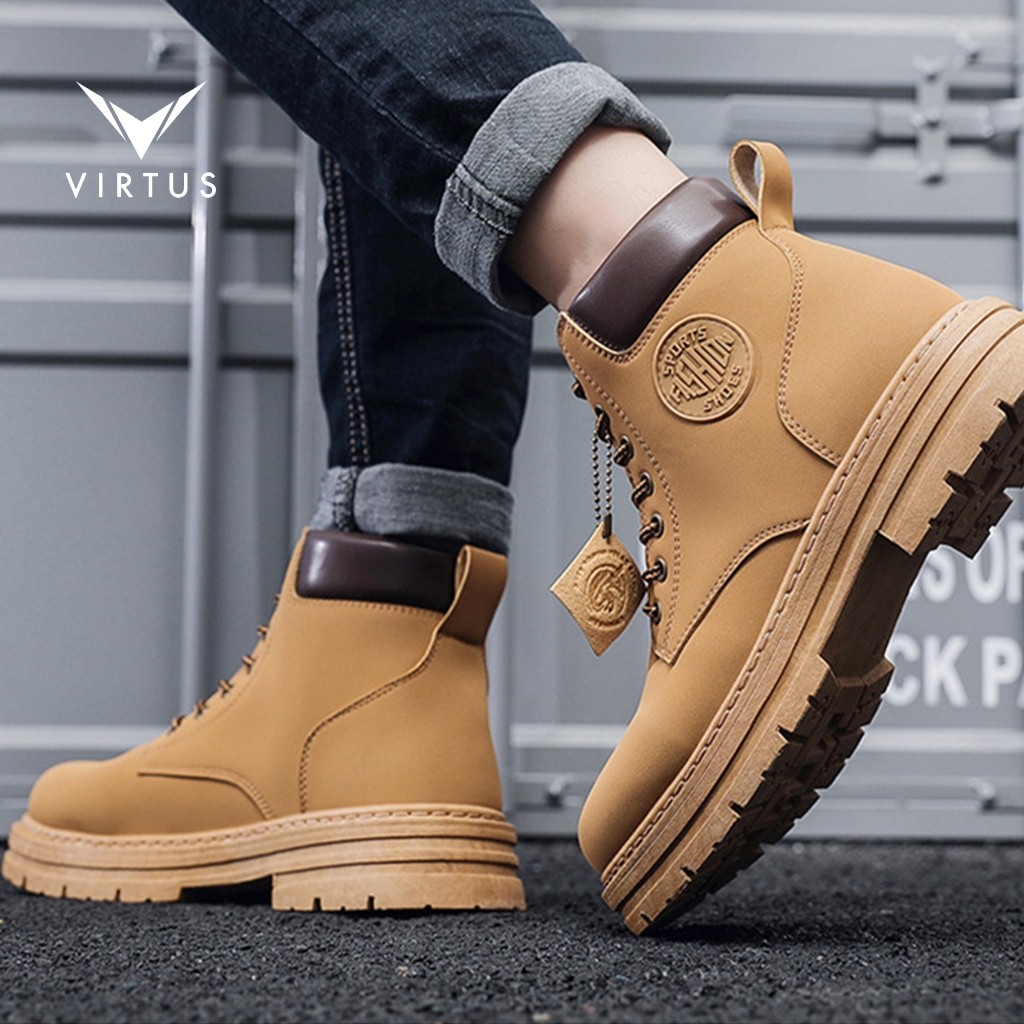 [𝗚𝗹𝗮𝗺𝗼𝗿𝗮] VIRTUS  39 - 48 APOLLO Sepatu Ukuran Besar Jumbo Sneakers Boots Gunung Pria Kulit Casual C