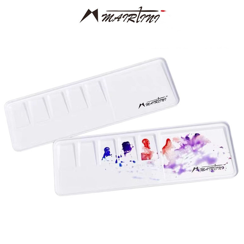 

Martini Metal Watercolor Palette Multi-zone Toning Easy To Clean Portable Watercolor Painting Tools Paint Plate Art Supplies