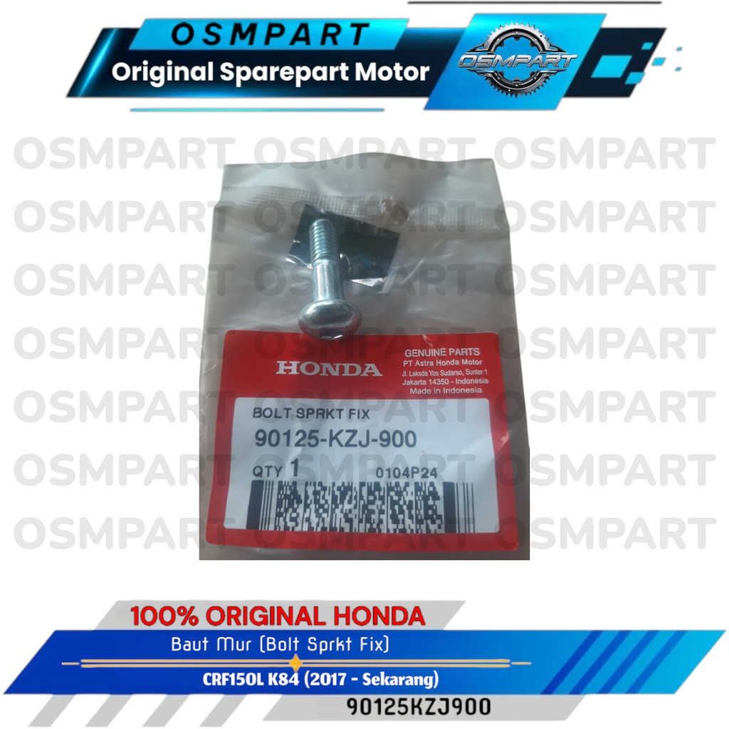 BAUT GEAR GIR GIGI TARIK BELAKANG CRF 150 HONDA ORIGINAL 90125KZJ900