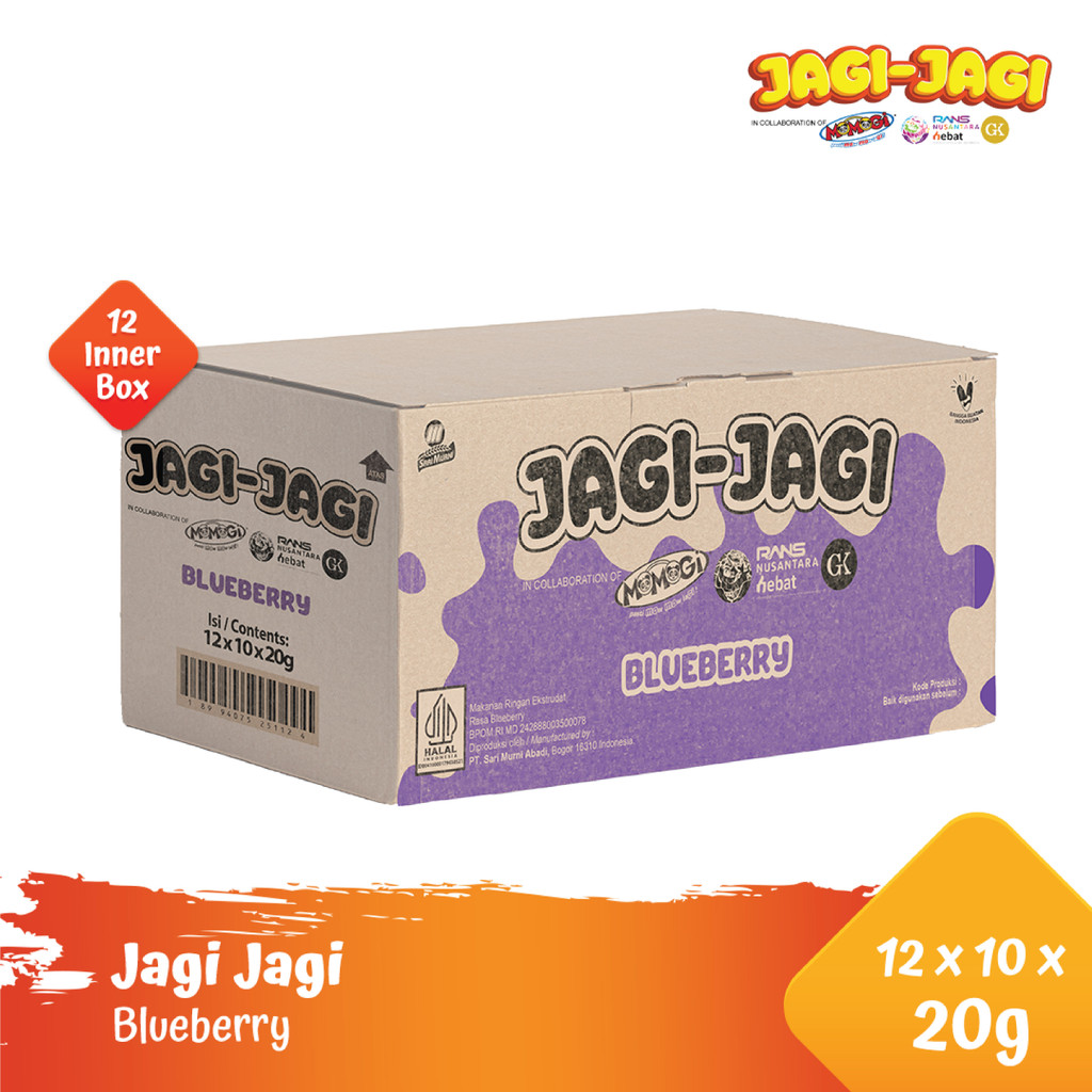 

Jagi Jagi Snack 20gr - Blueberry [1 Karton @ 12 Box]