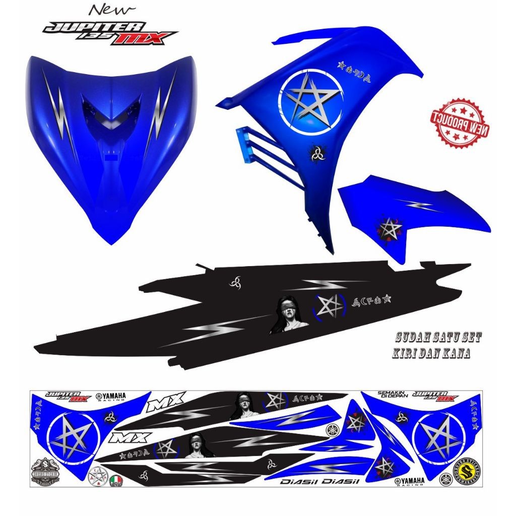 VARIASI STIKER MOTOR JUPITER MX NEW 135 VARIASI STIKER KEREN keren