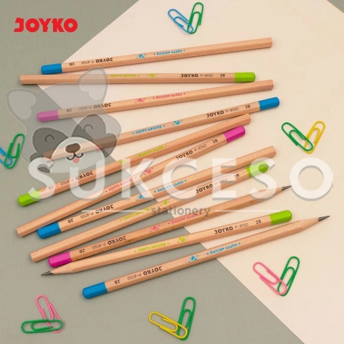 

JOYKO Pencil P-8150 Happy Writing Pensil 2B Isi 36 Murah