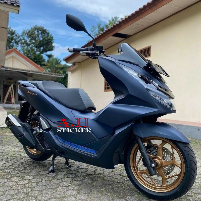 Stiker Skotlet Biru Navy Metalik Doff Sticker Scotlet Biru Navi Motor/Mobil