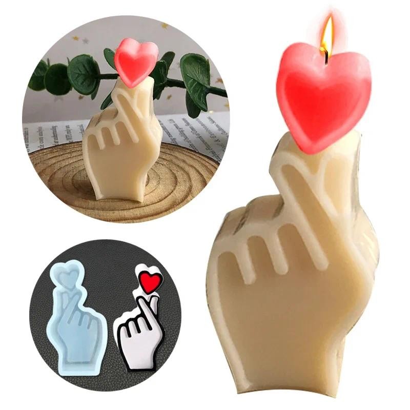 

Small Gesture Love Candle Mold Heart Shape Silicone Chocolate Ice Cube Resin Mold Large Candle Cake Confession Decor Party Gifts