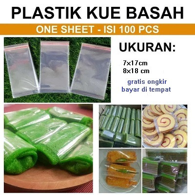 

Plastik OPP lembaran untuk Kue Basah/Plastik Lembaran opp One Sheet sudah ada perekatnya