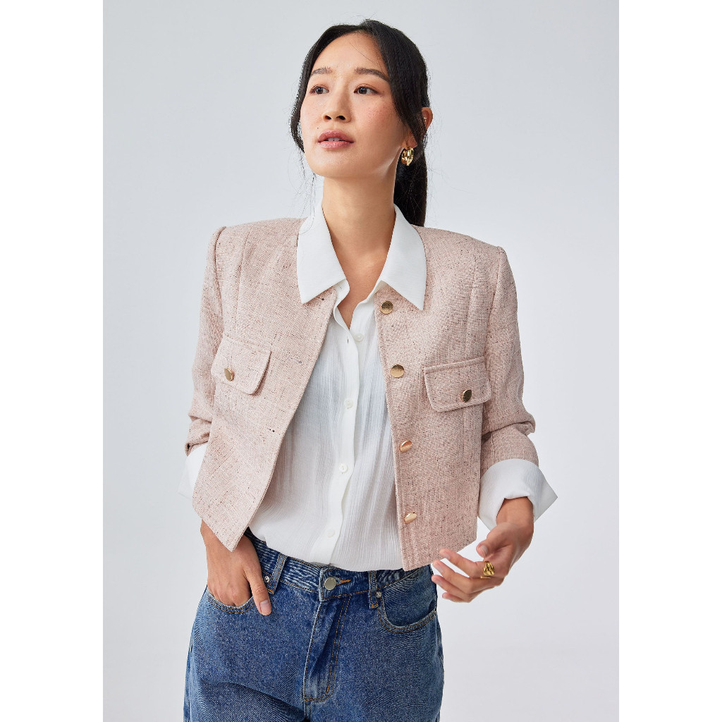 [BEST DEALS] Love, Bonito - Jaket Wanita - Arden Tweed Jacket