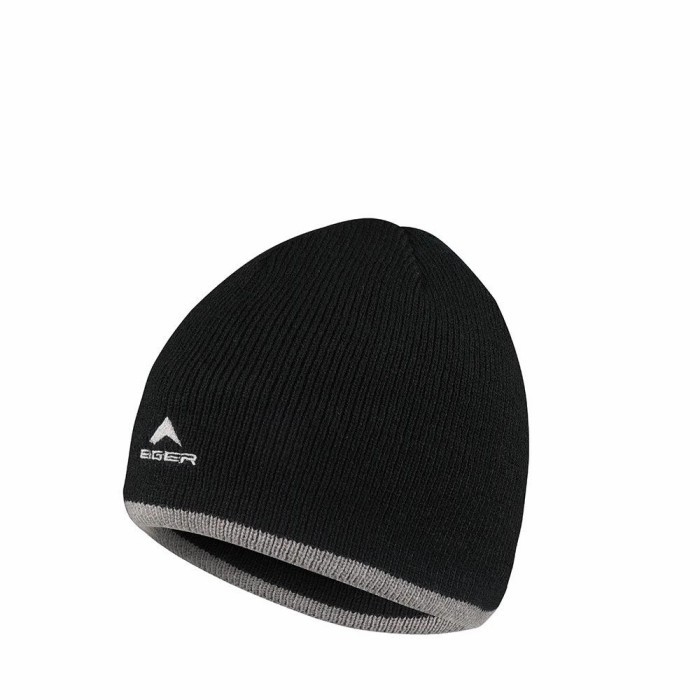 Topi Kupluk Eiger Dickson Beanis Penutup Kepala Pria Outdoor - Black L IS