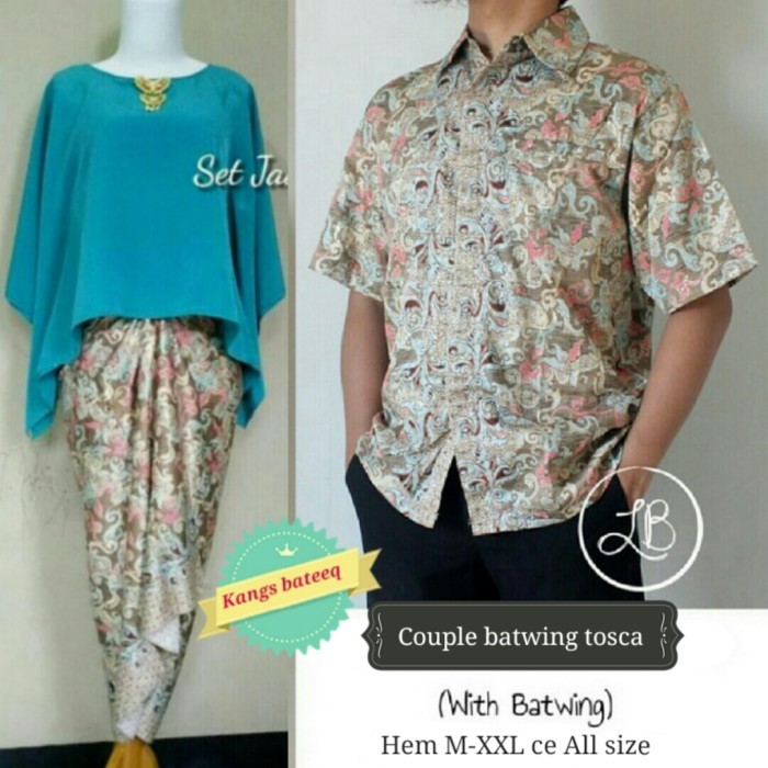 Couple kebaya batwing rok lilit latifah batik