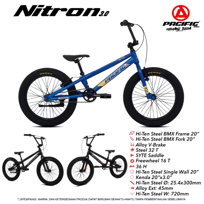PROMO SEPEDA ANAK BMX 20INCH PASIFIC NITRON 3.0 20" SEPEDA ANAK BMX LAKI-LAKI --GOWESLAJU