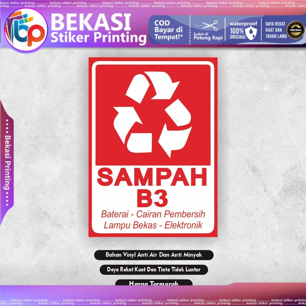 

Sign Stiker limbah b3 Sign Stiker sampah b3 stiker sampah b3 stiker sampah organik anorganik stiker medis stiker sampah