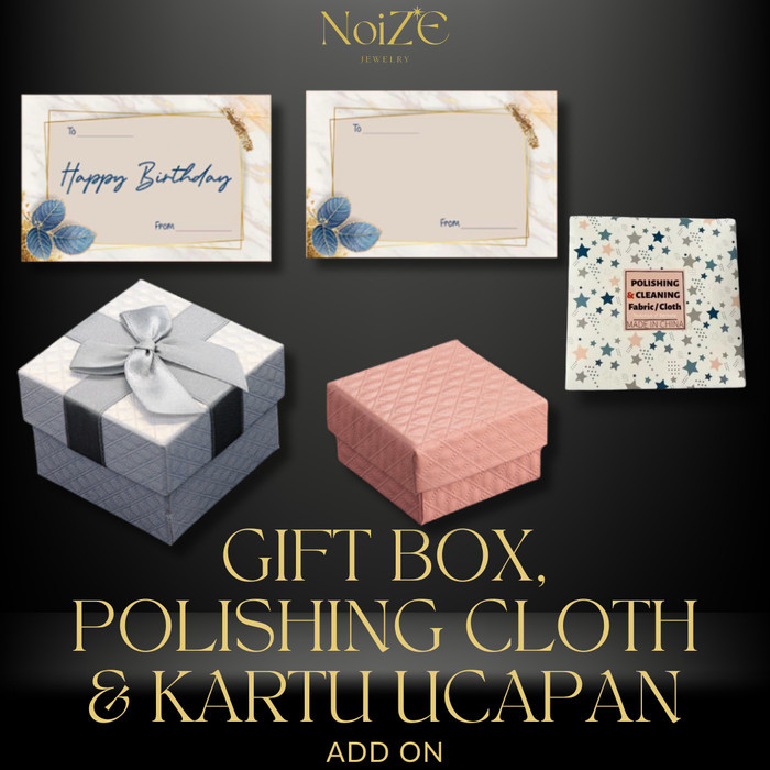 

Gift Box, Polishing Cloth & Kartu Ucapan Happy Birthday Ulang Tahun (ADD ON)