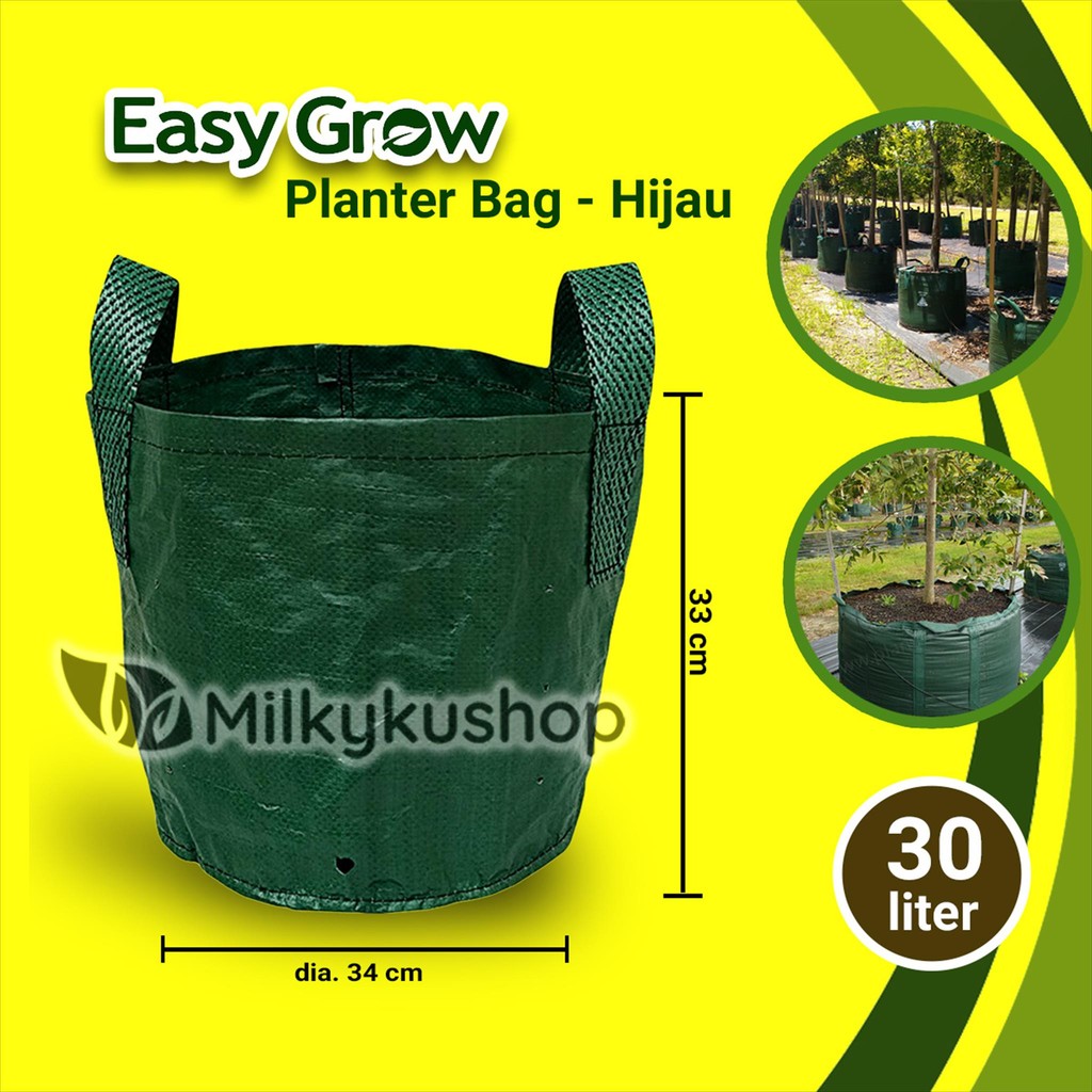 PLANTER BAG EASY GROW STANDAR 30 LITER - HIJAU