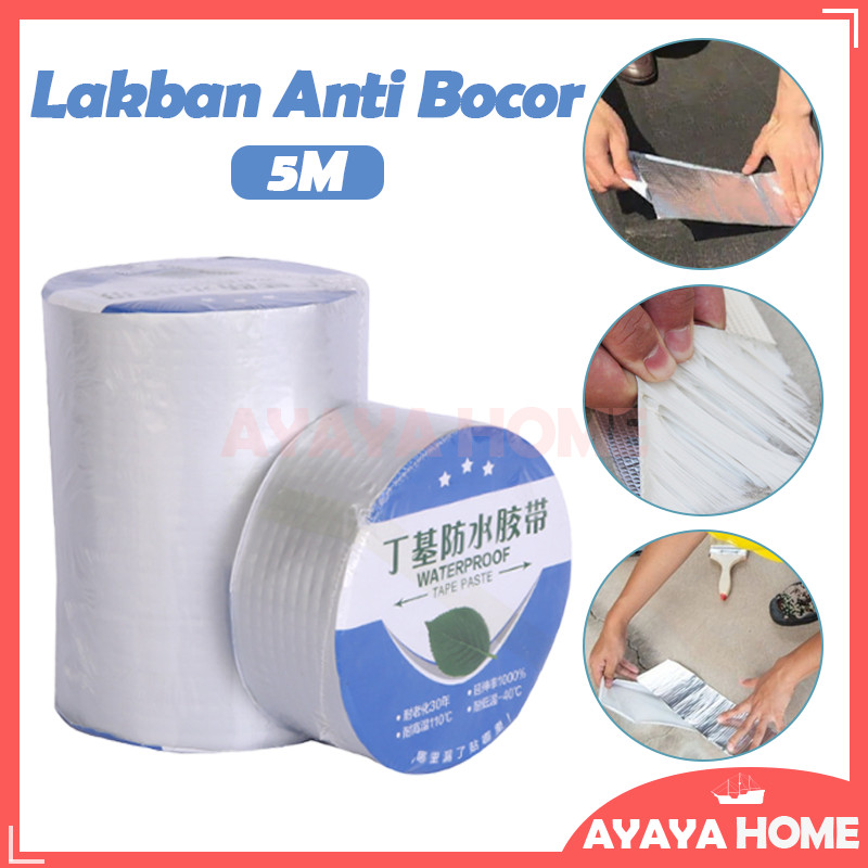 5m Lakban Anti Bocor Aluminum Foil/Aluminium Tape Waterproof/Lakban Anti Bocor