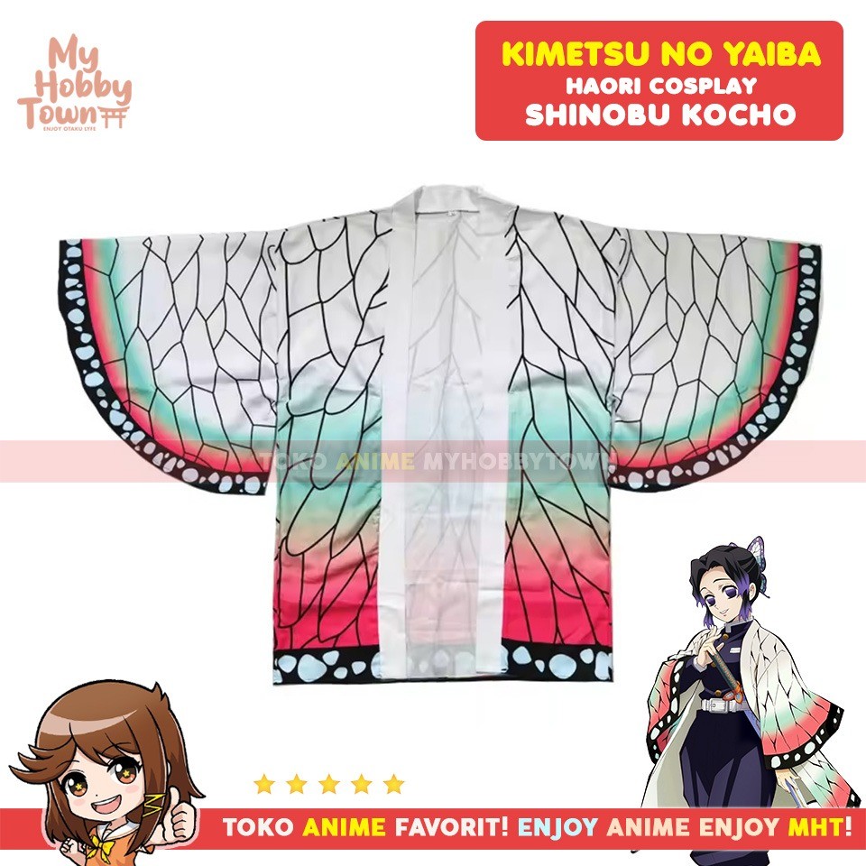 Haori Anime - Loose Kimono Kimetsu no Yaiba Demon Slayer - Shinobu Kocho Style