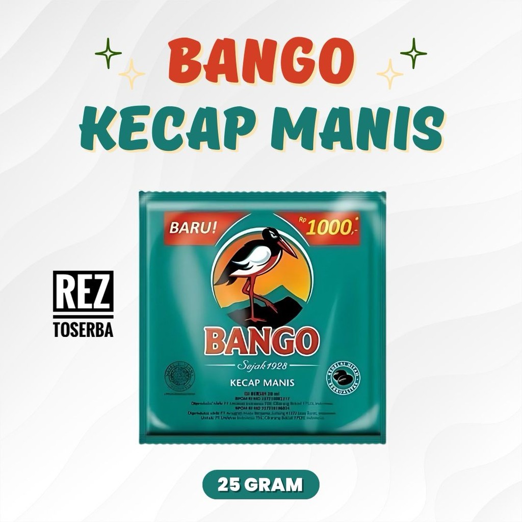 

Kecap Manis Bango Kedelai Hitam Sachet Kemasan 25Gr