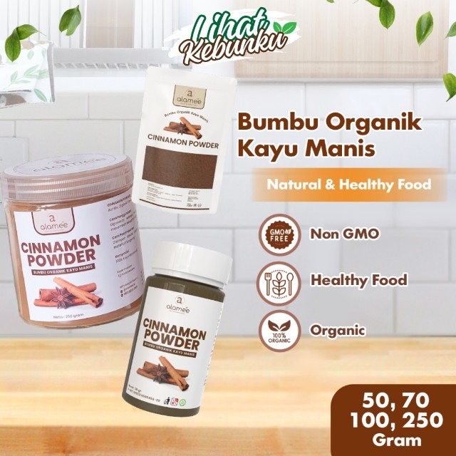 

ALAMEE Kayu Manis Bubuk Cinnamon Powder kayumanis Murni Asli Tanpa Campuran Bumbu Organik LIHAT KEBUNKU
