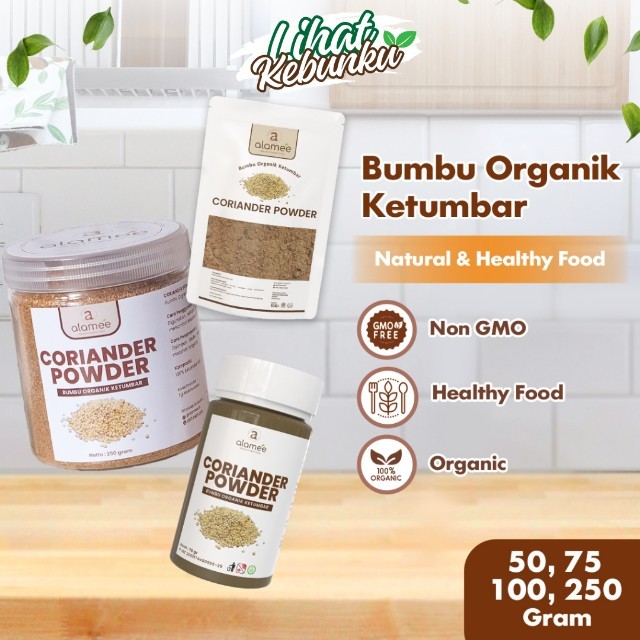 

ALAMEE Ketumbar Bubuk Organik Bumbu Dapur Instan Coriander Powder Murni Asli Tanpa Campuran LIHAT KEBUNKU
