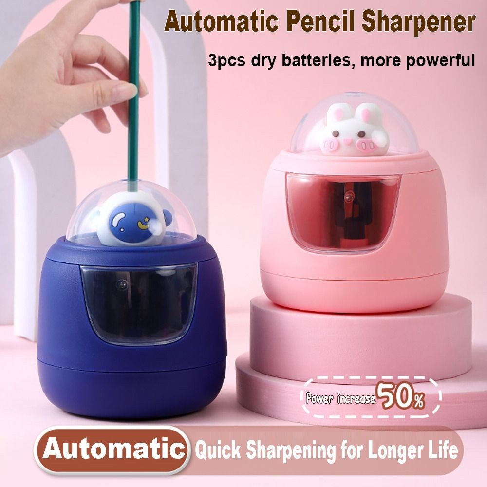 

Electric Enters Lead Automatic Pencil Sharpener Stationery Student Sharp Blade School Supplies Cartoon Pencil Cutter Office