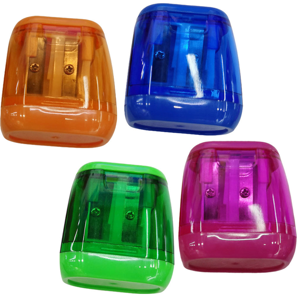 

4 Pcs Kid Pencil Sharpener Mini Colored Pencils Convenient Sharpeners Manual Portable