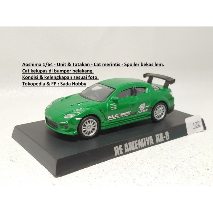 Diecast Aoshima Option 1/64 Mazda RX-8 Re Amemiya RX8 Hijau