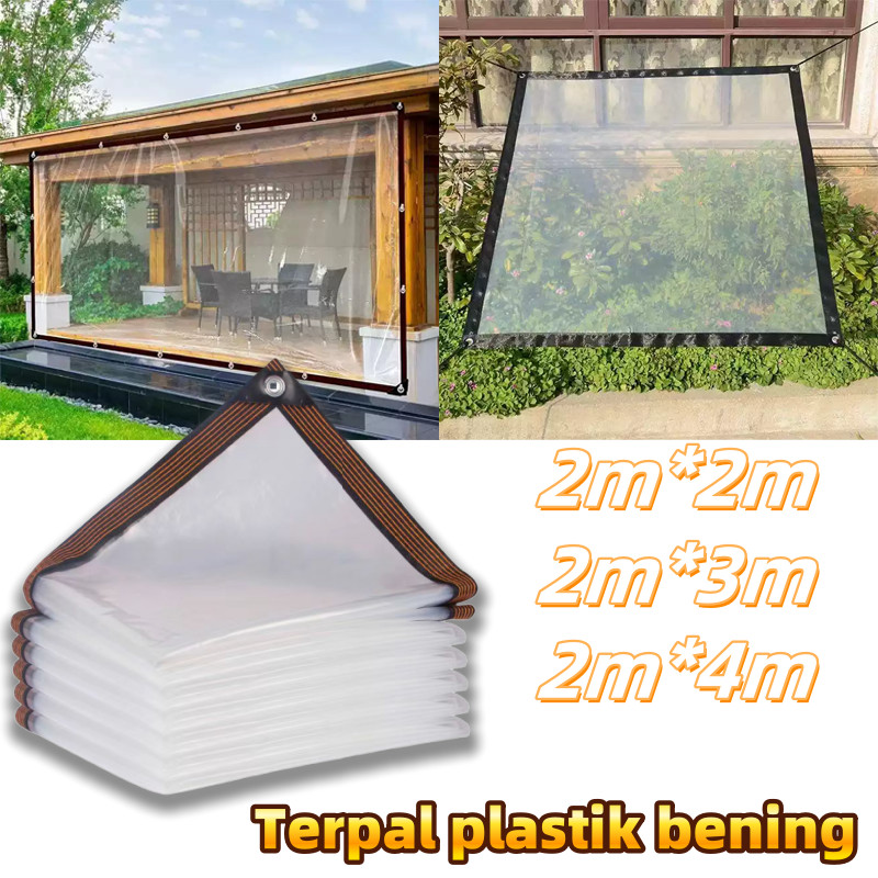 【AQING】Terpal Plastik Bening /plastik UV Green House /tebal Plastik Bening Transparan/Tahan Hujan Tr