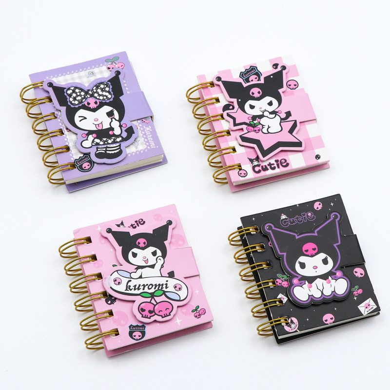 

12pcs Sanrio Cartoon Mini Coil Book Kuromi Melody Notebook Kawaii Cinnamoroll Student Anime Diary Wholesale