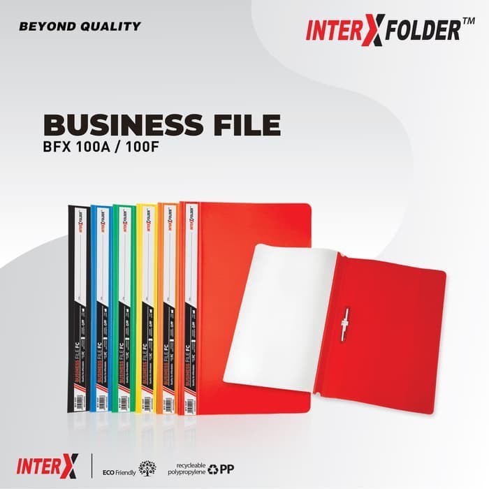 Business File F4 Map Snell Map Plastik Transparant Jepitan Dokumen Bisnis Interx
