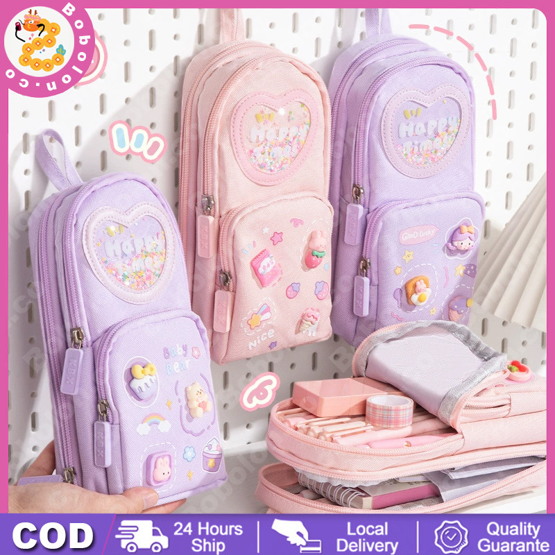 

Kotak Pensil Anak Sekolah 6 Ruang / Kapasitas Besar Pencil Case / 3D Anak Perempuan Lucu Besar