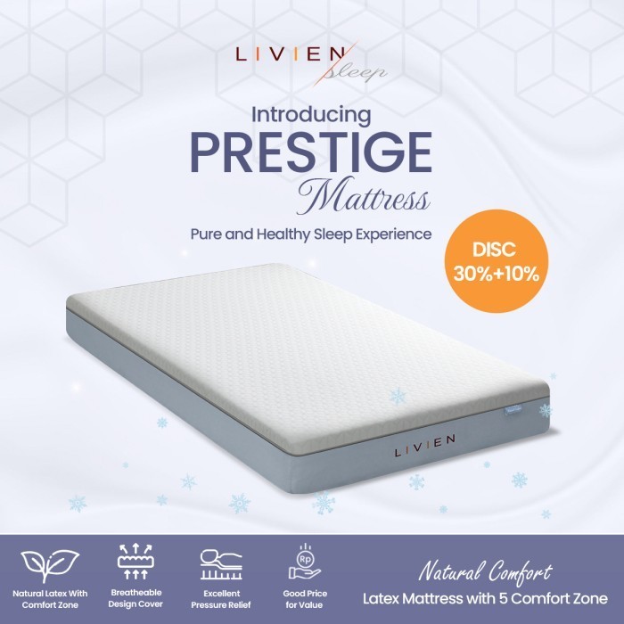Kasur Busa Latex, Matras Busa Latex, Latex Livien Prestige Mattress - 100 x 200
