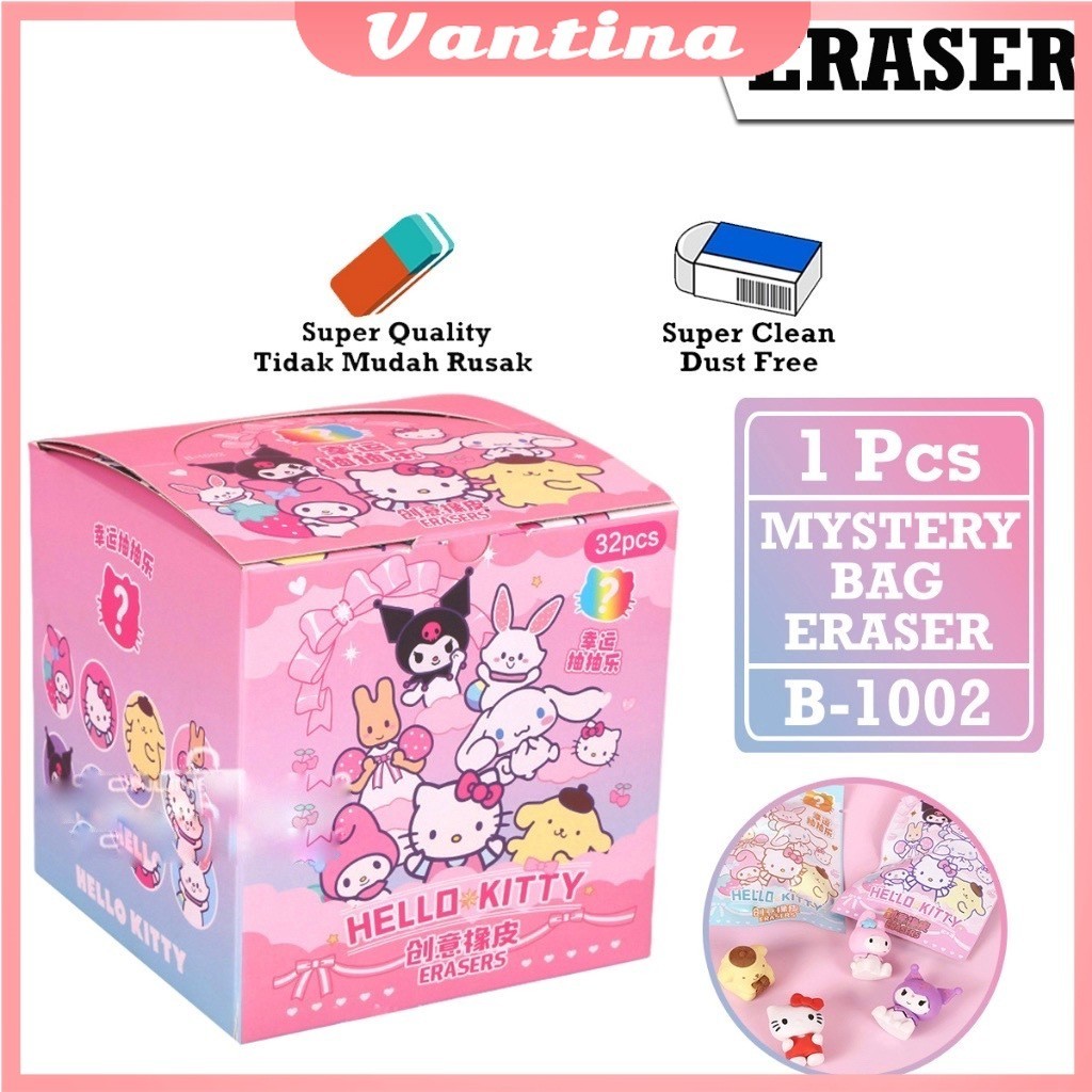 

(1 Pcs)Penghapus Pensil Sanrio Mystery Bag Eraser Sanrio Cute Pencil Eraser Blind Box Sanrio Blind Bag Sanrio/Mystery Box Penghapus Tulis Lucu Motif Sanrio