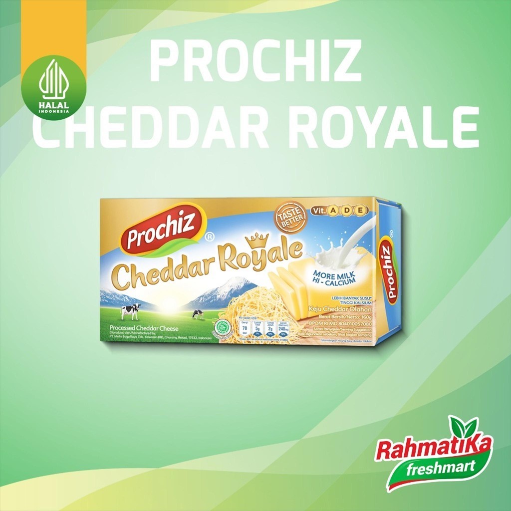 

Prochiz Keju Cheddar Royale 160 gr