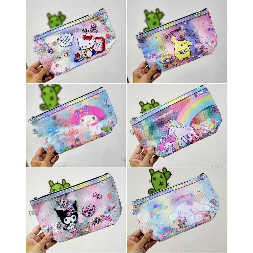 

Pouch Tempat Pensil / Kosmetik Melody Cinnamoroll Kuromi Hello Kitty